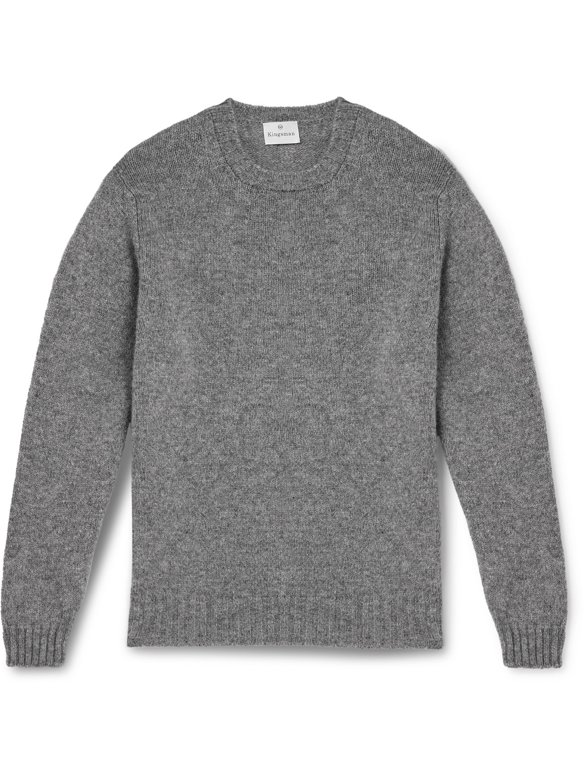 Kingsman Shetland Wool Jumper In Grey