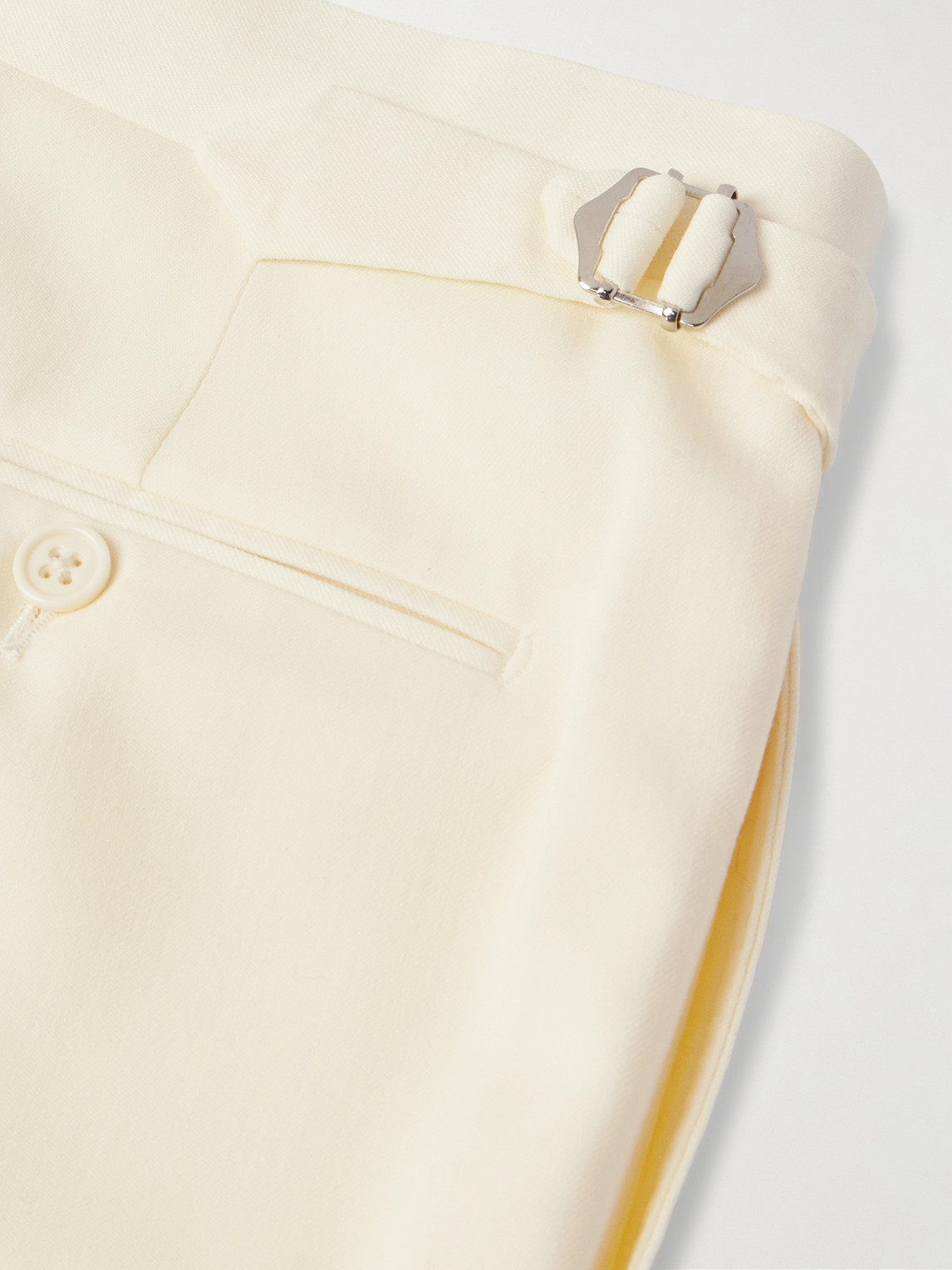 Ralph Lauren Gregory Straight-leg Pleated Wool-twill Trousers In Neutrals