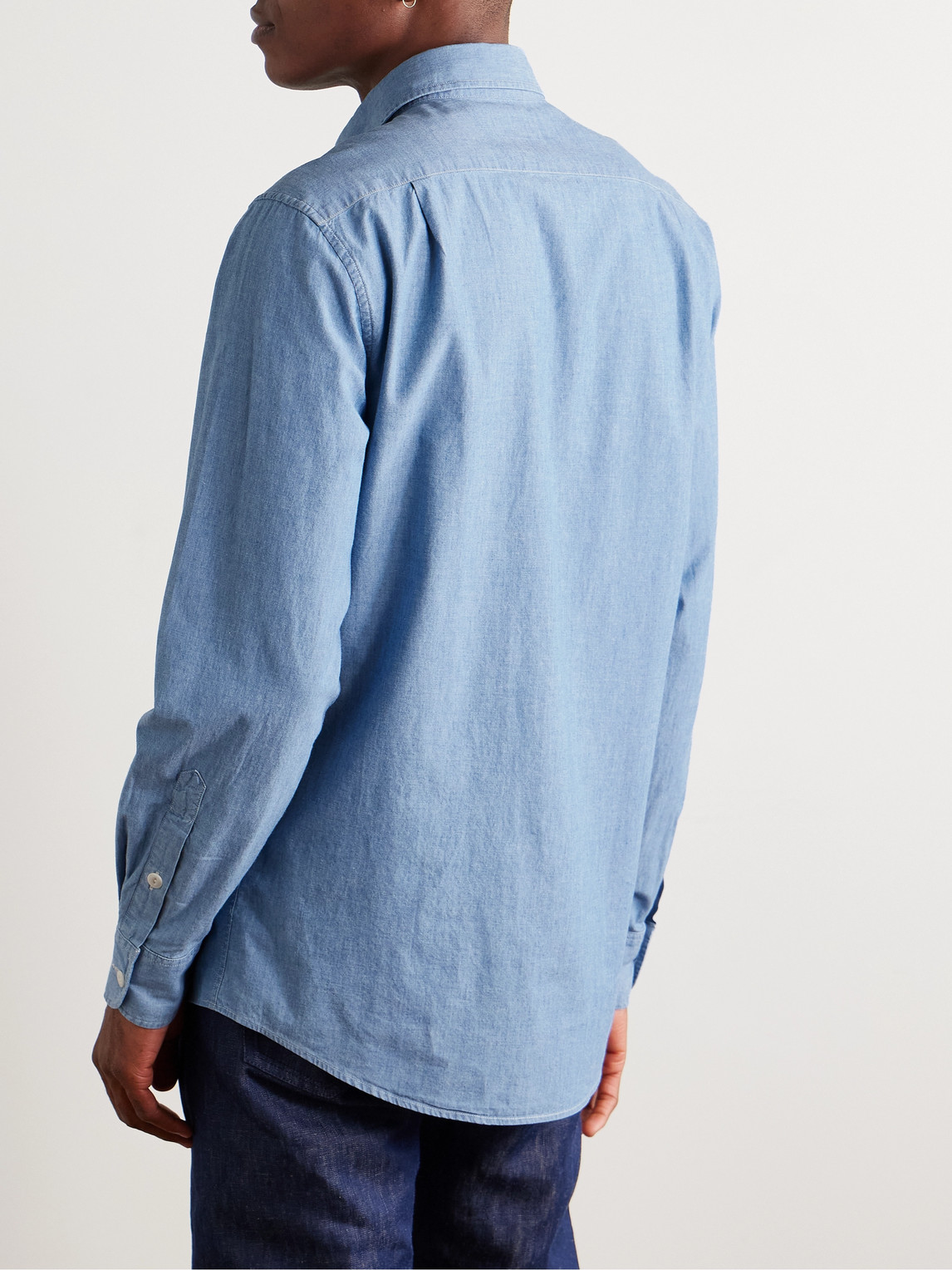 Ralph Lauren Cooper Cotton-chambray Shirt In Blue