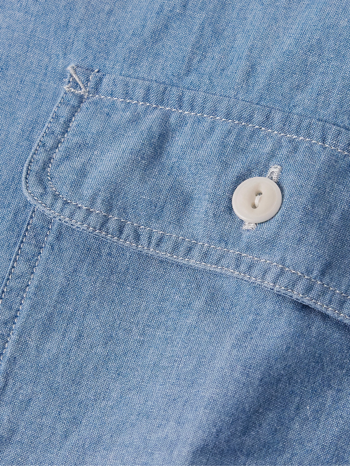 Ralph Lauren Cooper Cotton-chambray Shirt In Blue