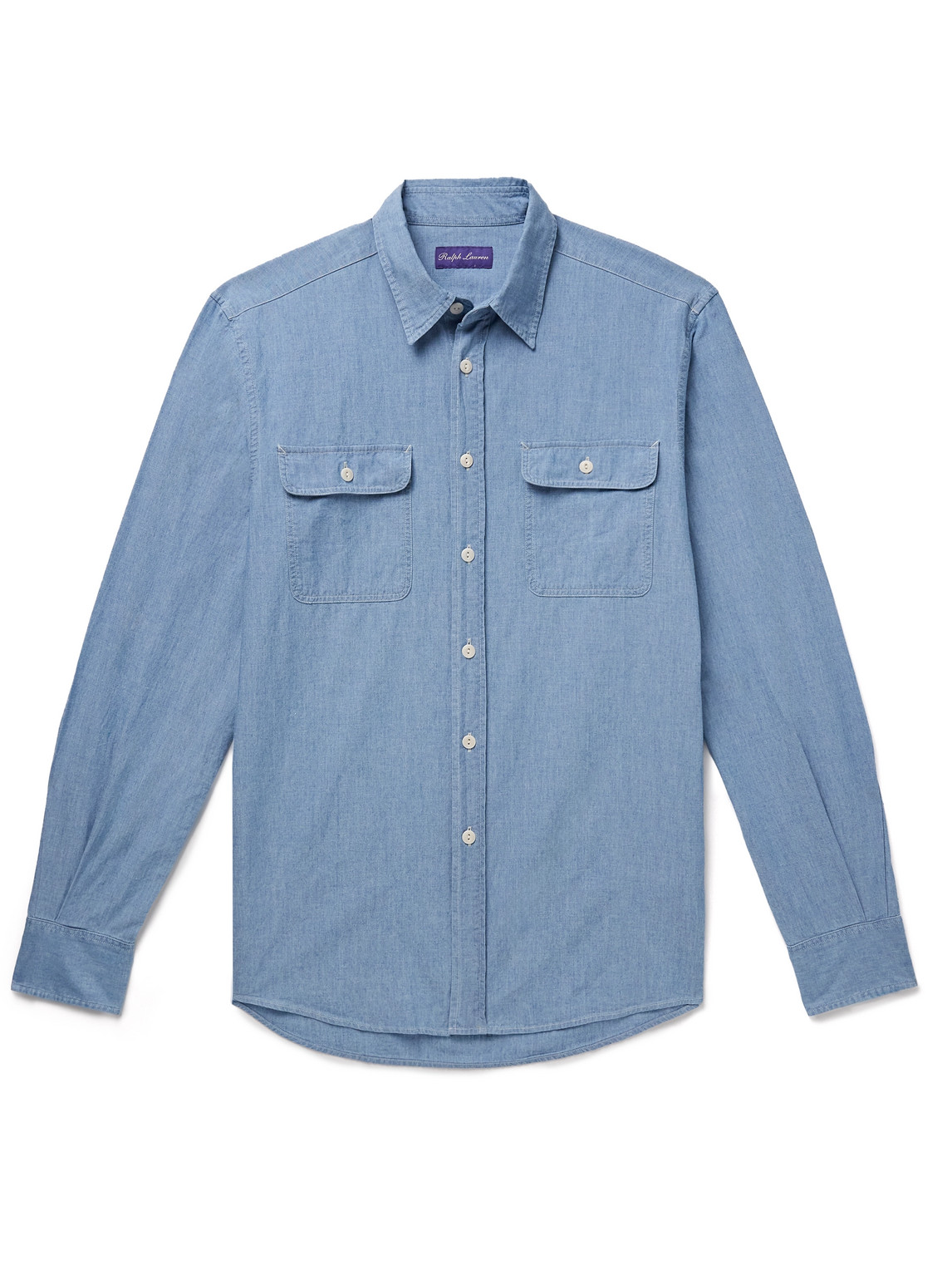 Ralph Lauren Cooper Cotton-chambray Shirt In Blue