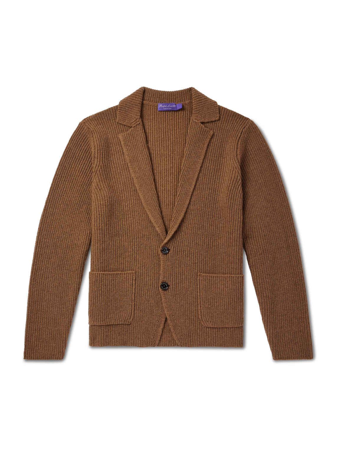 Ribbed-Knit Cashmere Cardigan