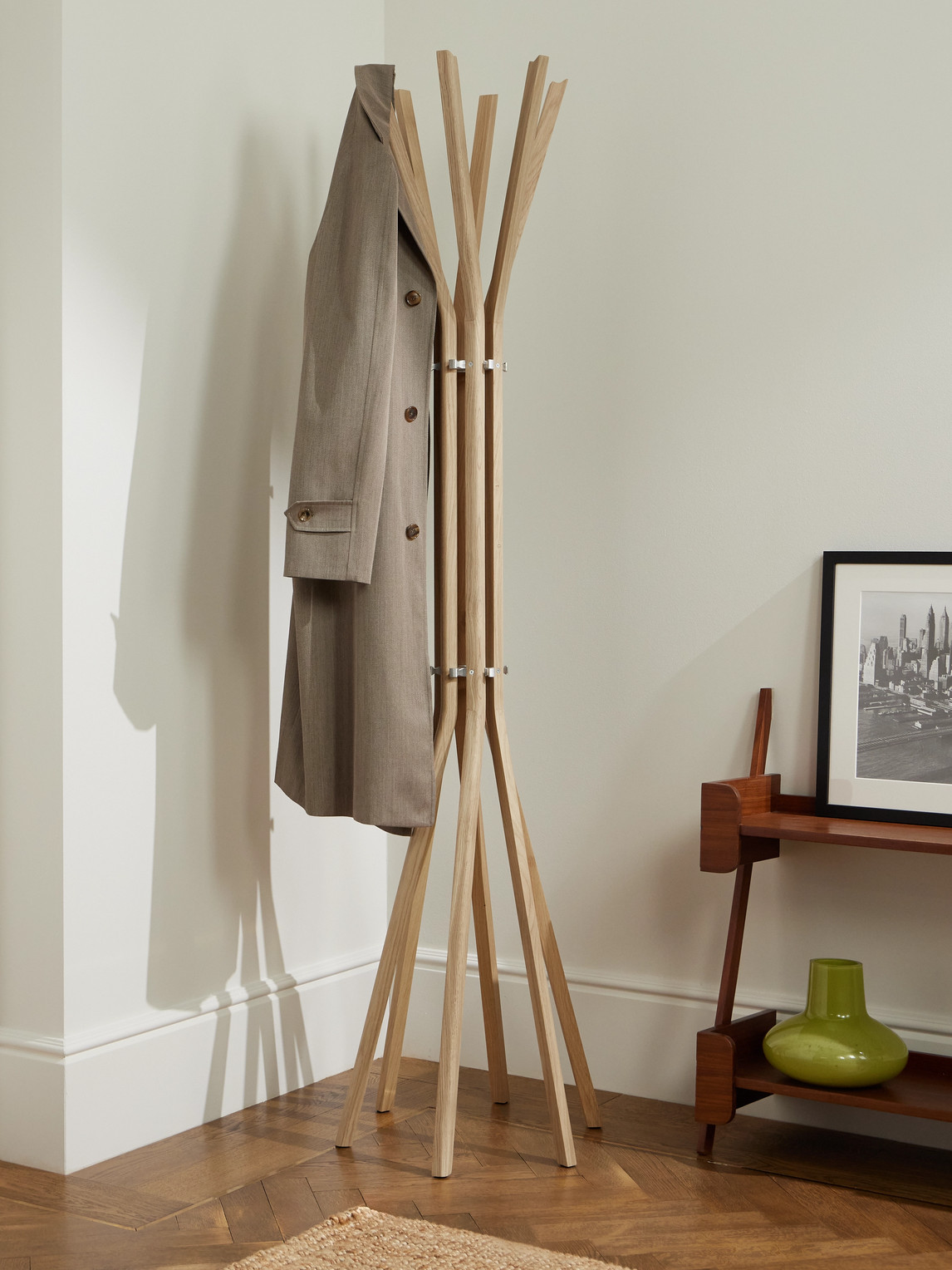 Pirouette Oak and Aluminium Coat Stand — 2
