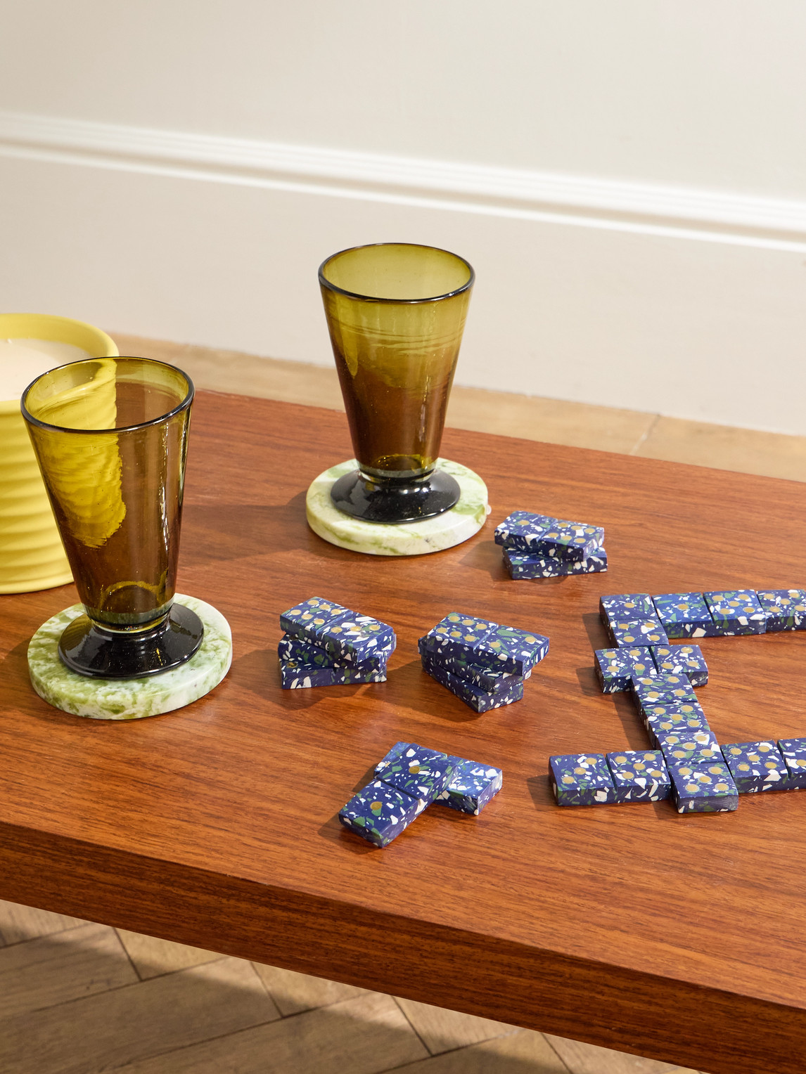 Pietra Engineered Stone and Brass Dominos — 2