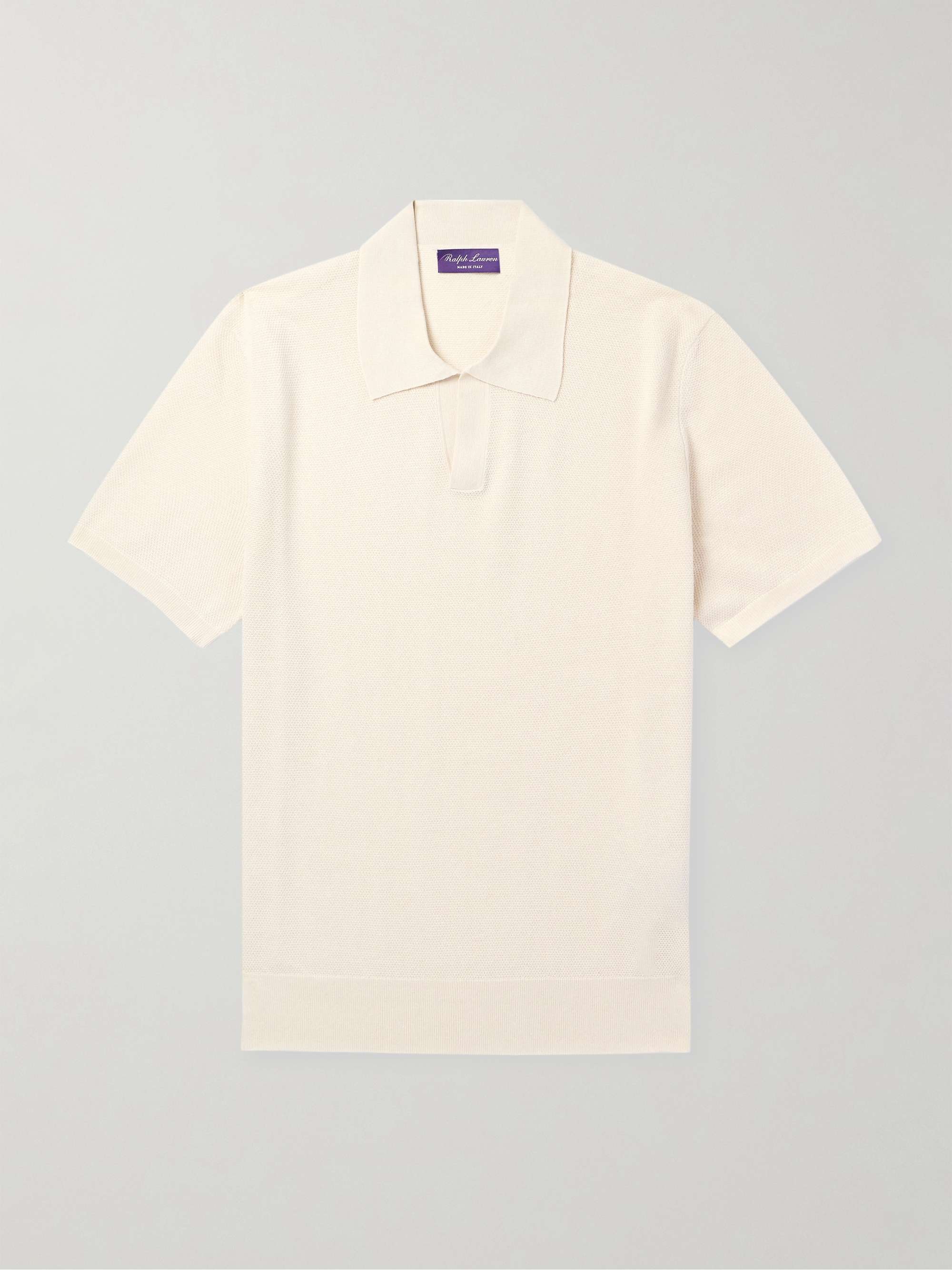 GUCCI Logo-Embroidered Cotton-Piqué Polo Shirt for Men | MR