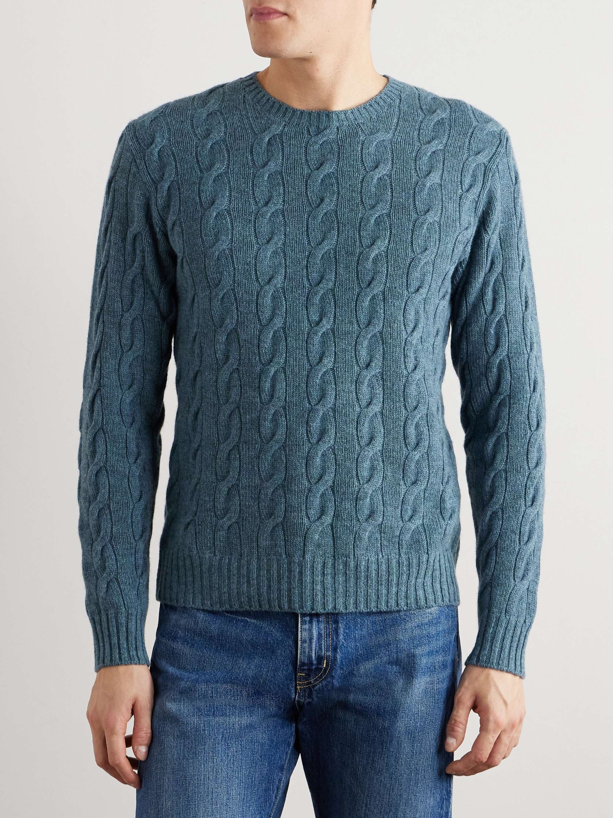 RALPH LAUREN PURPLE LABEL Cable-Knit Cashmere Sweater for RALPH LAUREN PURPLE LABEL Cable-Knit Cashmere Sweater for