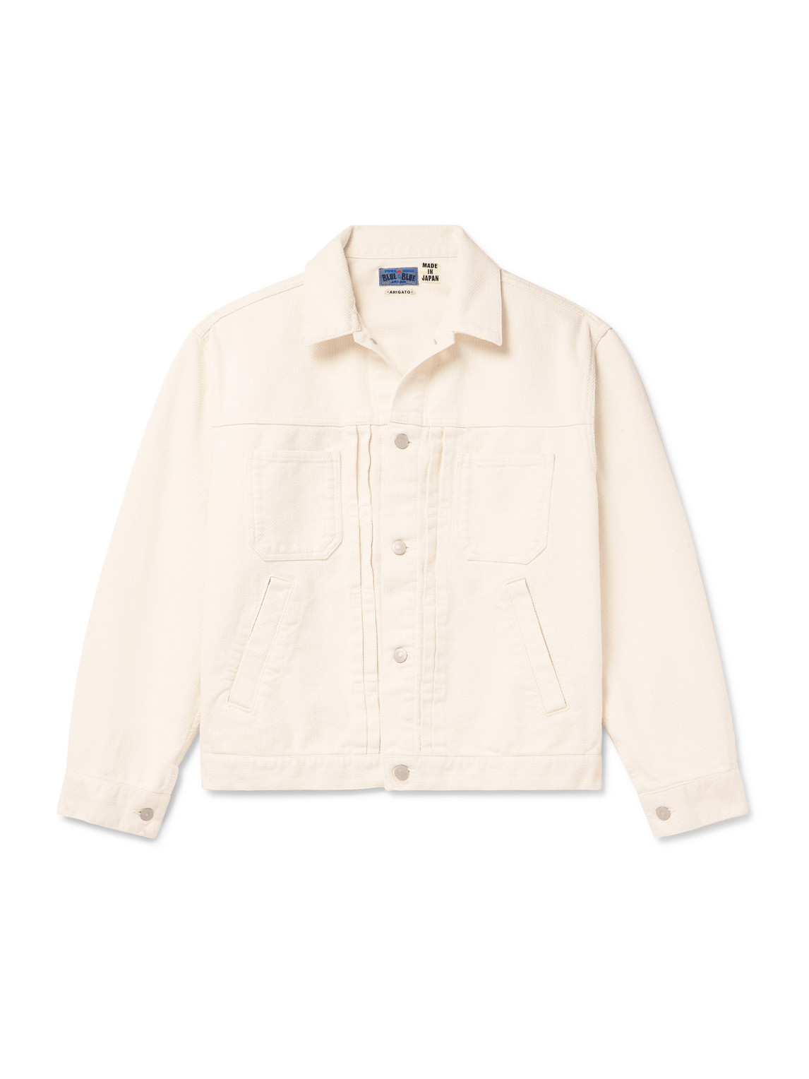 Blue Blue Japan Sashiko Cotton Trucker Jacket In Neutrals