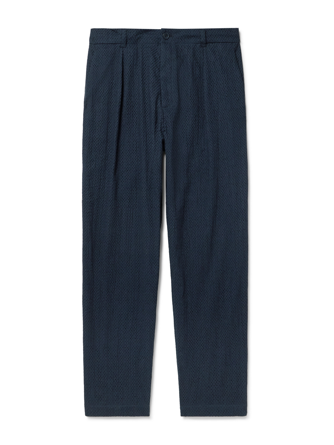 Blue Blue Japan Tapered Broderie Anglaise Cotton Trousers