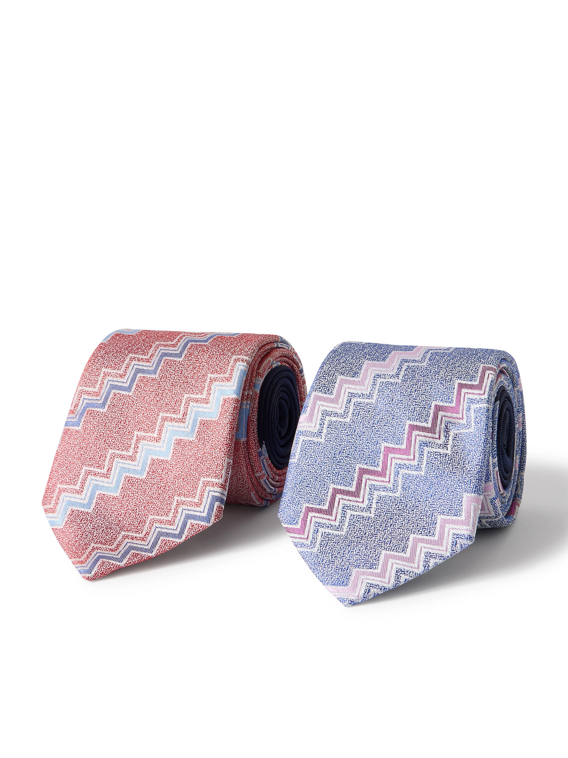 Set of Two 7cm Silk-Jacquard Ties