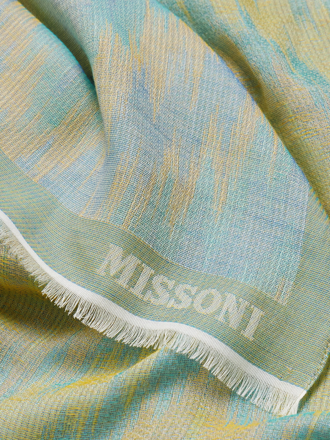 MISSONI FRINGED COTTON-JACQUARD SCARF