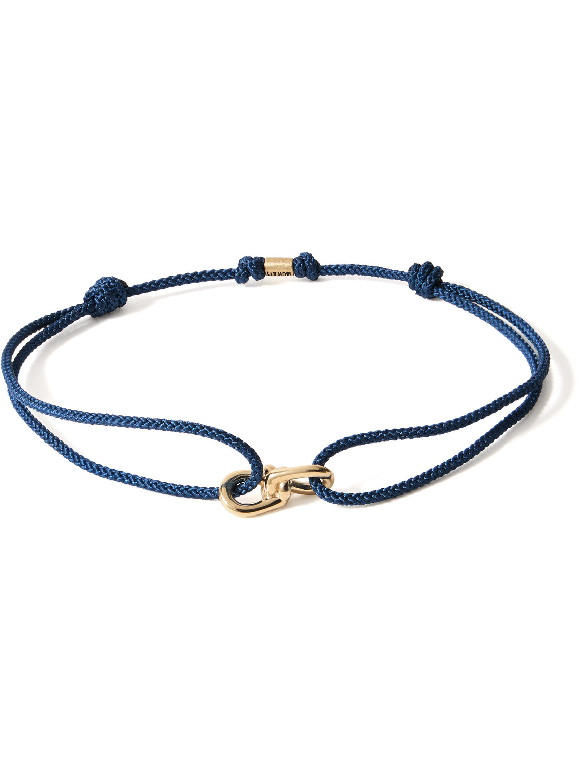 Luis Morais Small Twisted Gold And Cord Bracelet In Blue
