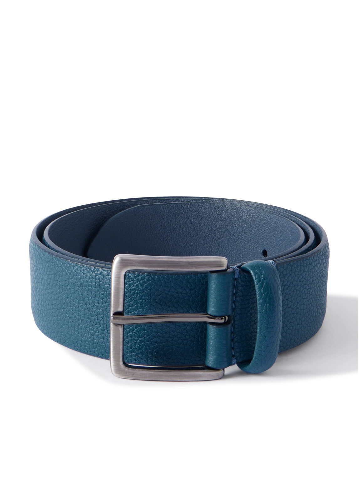 Anderson's 4cm Full-grain Leather Belt In Blue
