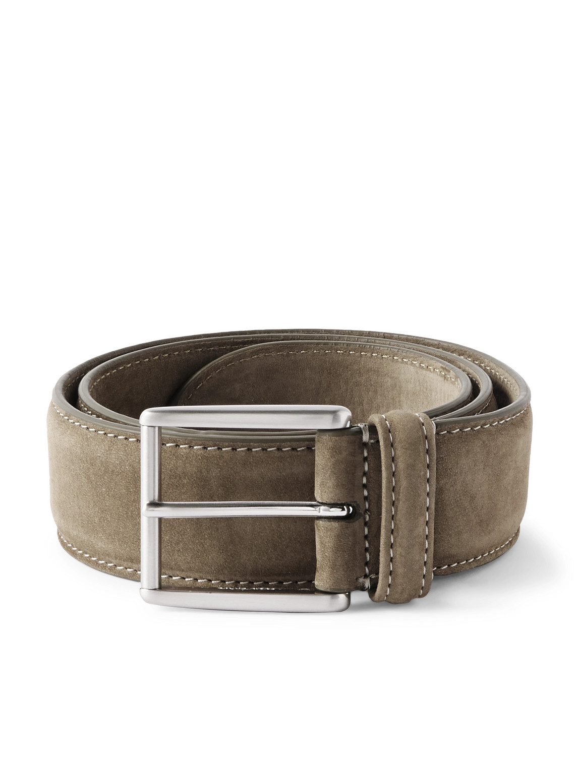 Anderson's 4cm Suede Belt In Green