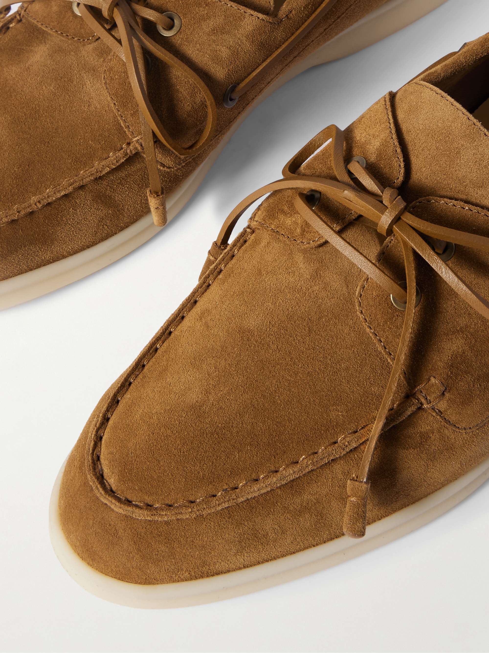 LORO PIANA Sea-Sail Walk Suede Boat Shoes