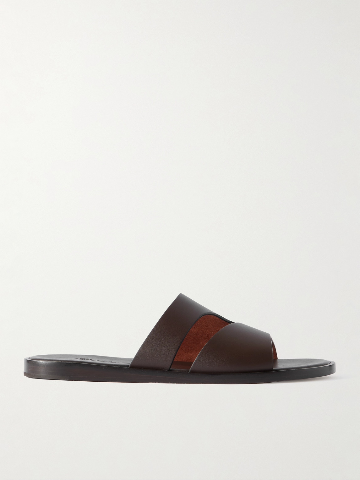 Loro Piana Pilat Plain Walk Cutout Leather Sandals - Men