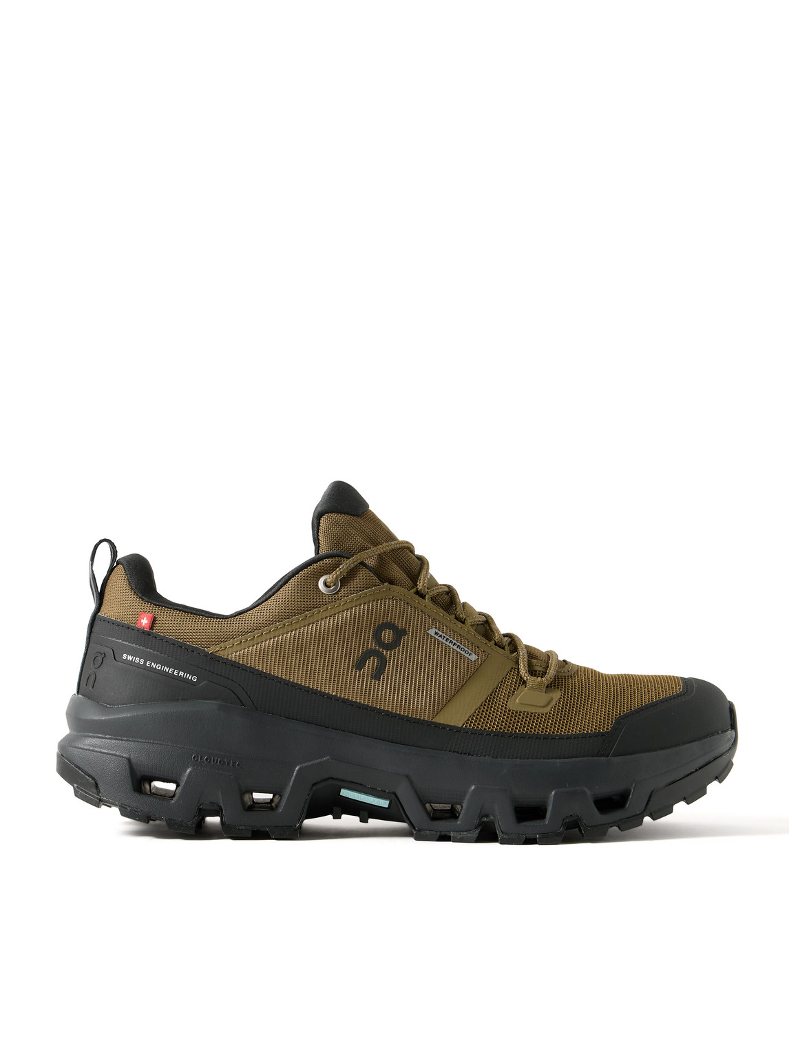 On Cloudrock Rubber-trimmed Mesh Trail Trainers In Green