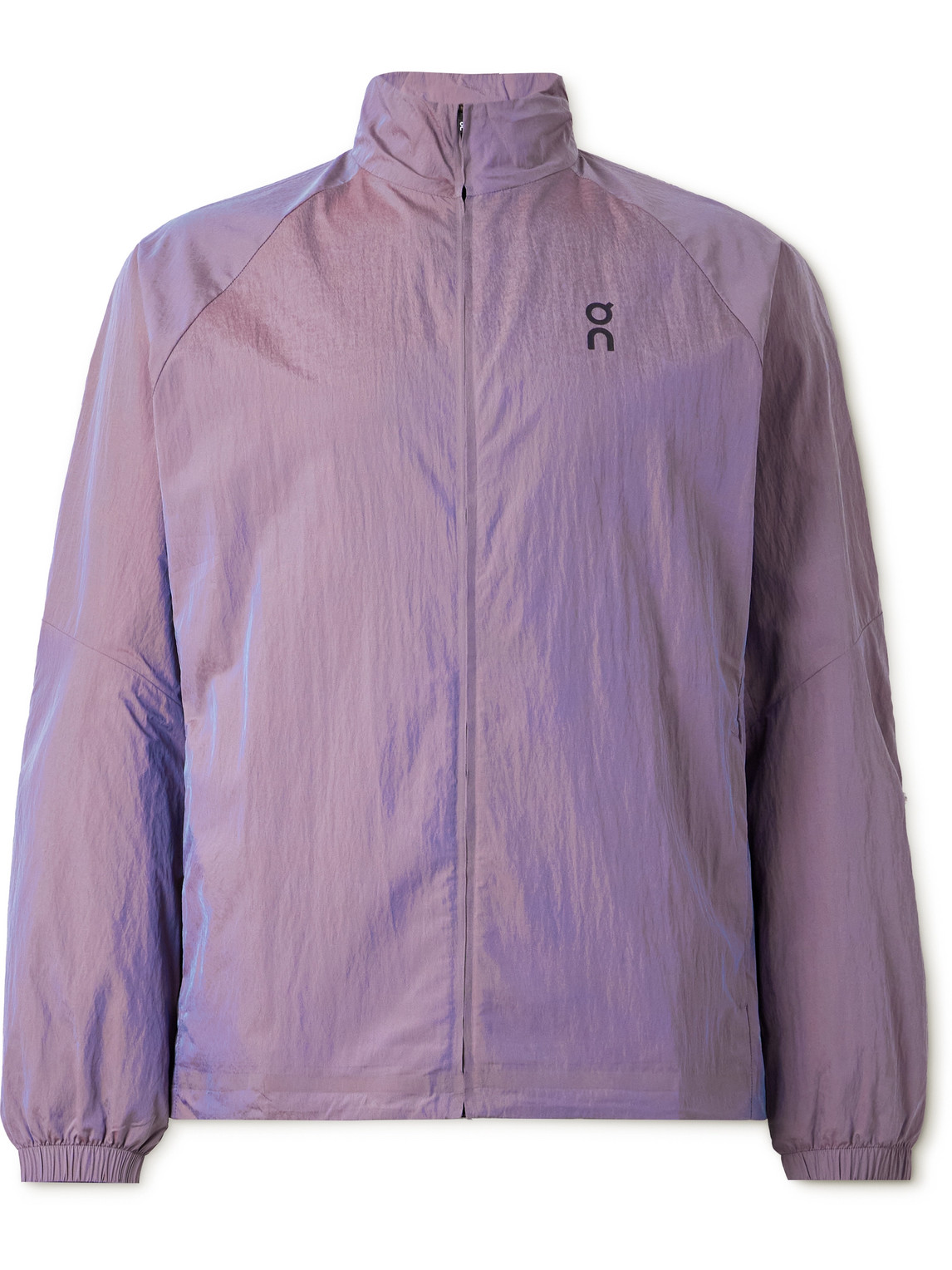 On Court Logo-print Iridescent Recycled-shell Track Jacket In Pink