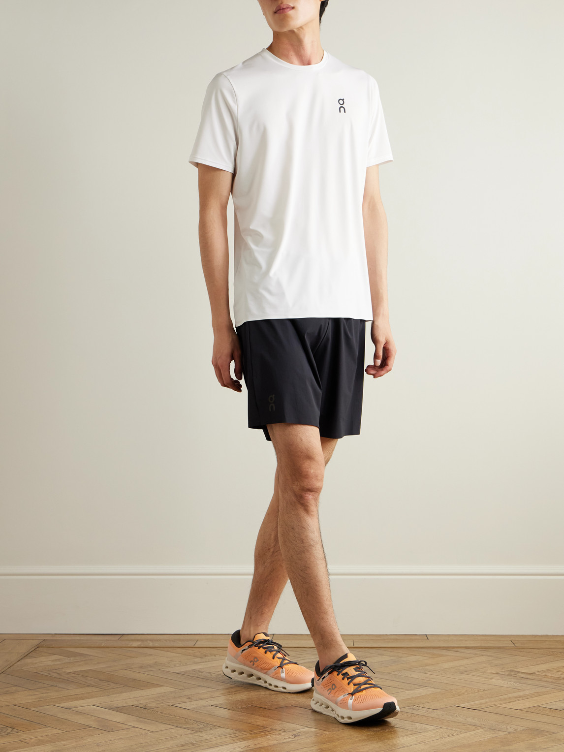 7" Performance Straight-Leg Stretch Recycled-Shell Shorts — 2