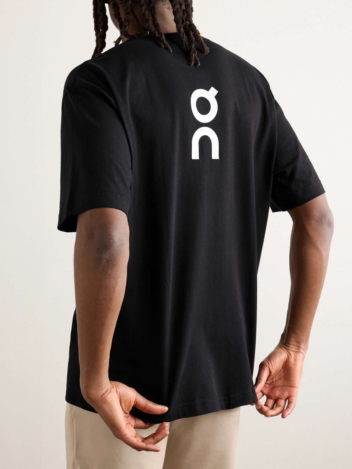 On Club Logo-print Cott-jersey T-shirt In Black