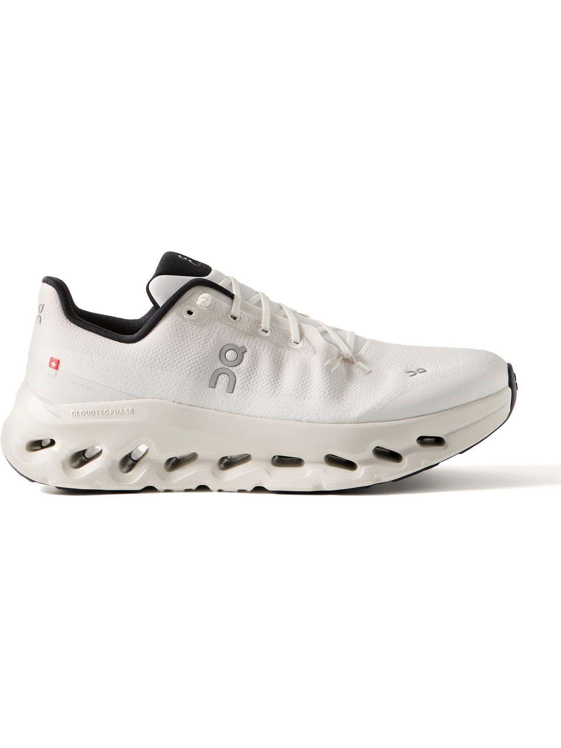 On Cloudtilt Stretch-knit Sneakers In White