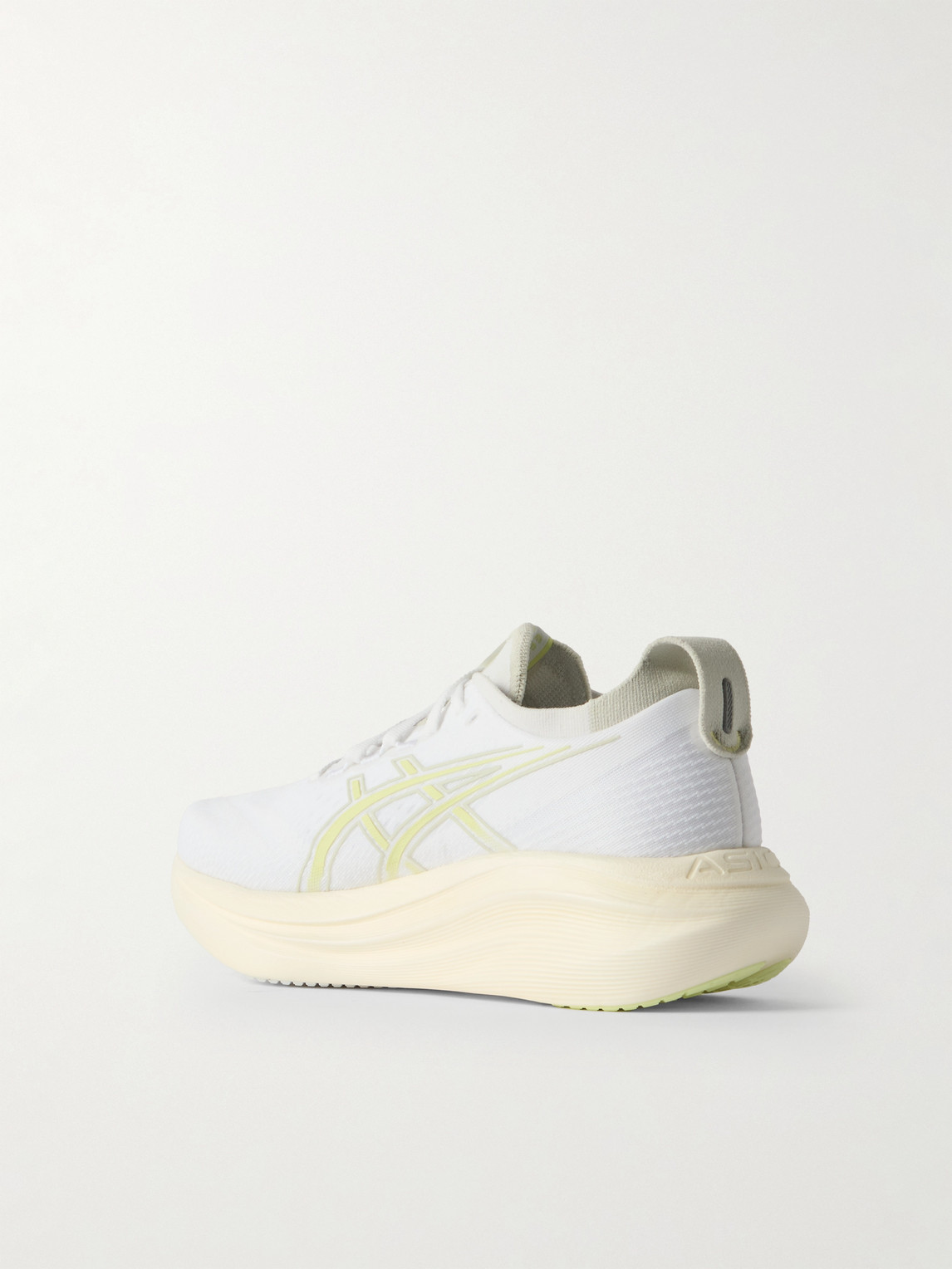 Asics Gel-nimbus® 27 Rubber-trimmed Mesh Running Sneakers In Yellow