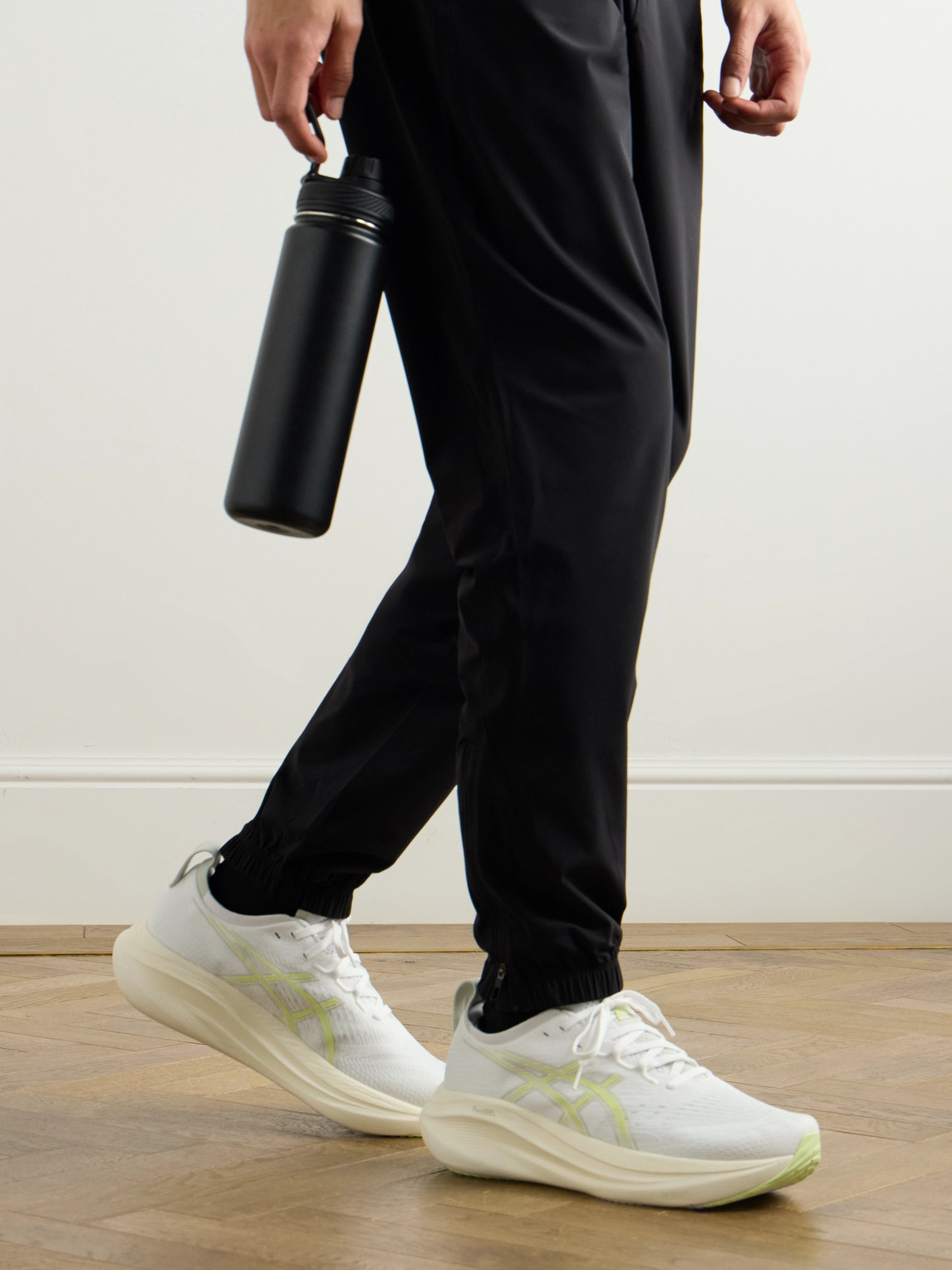 Asics Gel-nimbus® 27 Rubber-trimmed Mesh Running Sneakers In Yellow