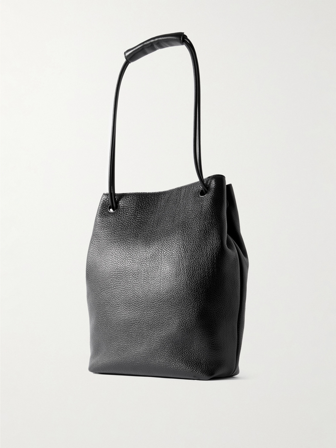Loewe Hammock Drawstring Small Leather Shoulder Bag In Black