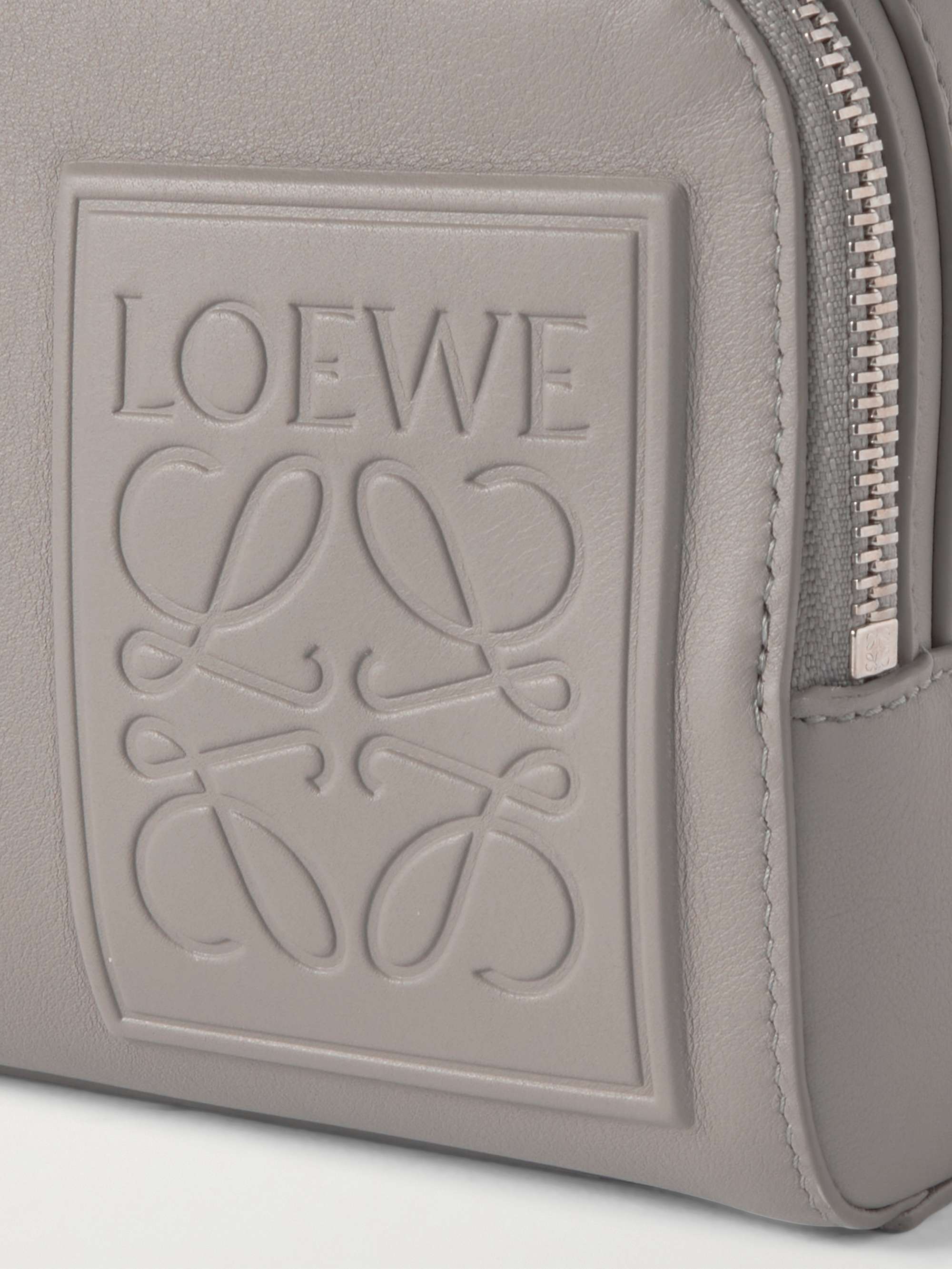 LOEWE Mini Logo-Debossed Leather Messenger Bag