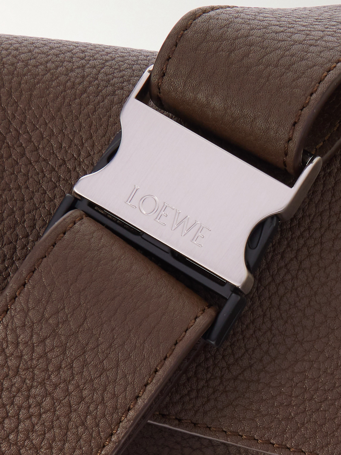 Loewe Puzzle Edge Small Full-grain Leather Belt Bag In Brown