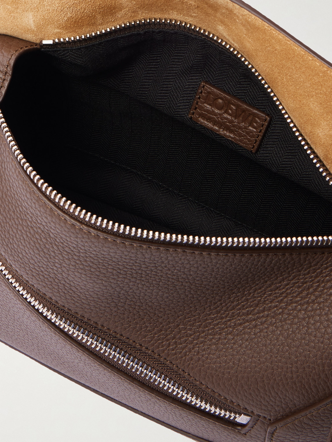 Loewe Puzzle Edge Small Full-grain Leather Belt Bag In Brown