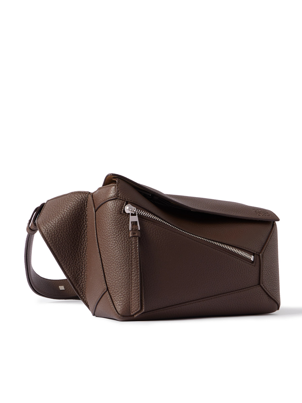 Loewe Puzzle Edge Small Full-grain Leather Belt Bag In Brown