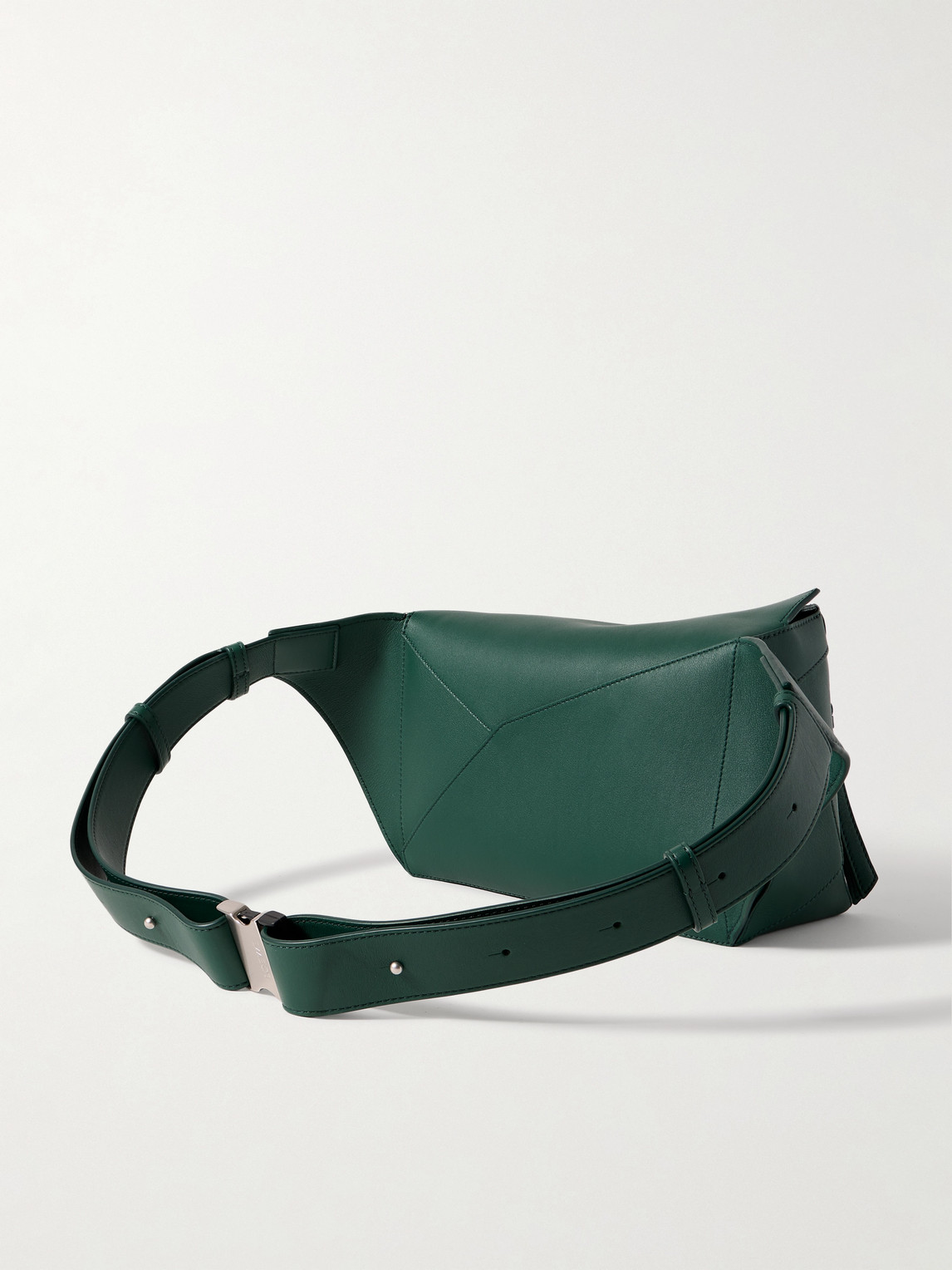 Loewe Puzzle Edge Small Leather Belt Bag In Green