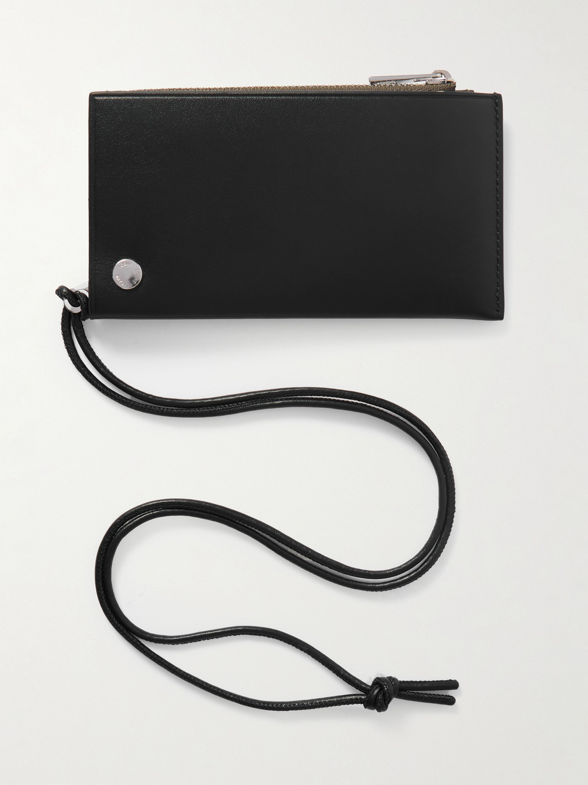 Loewe Pebble Slider Leather Cardholder In Black