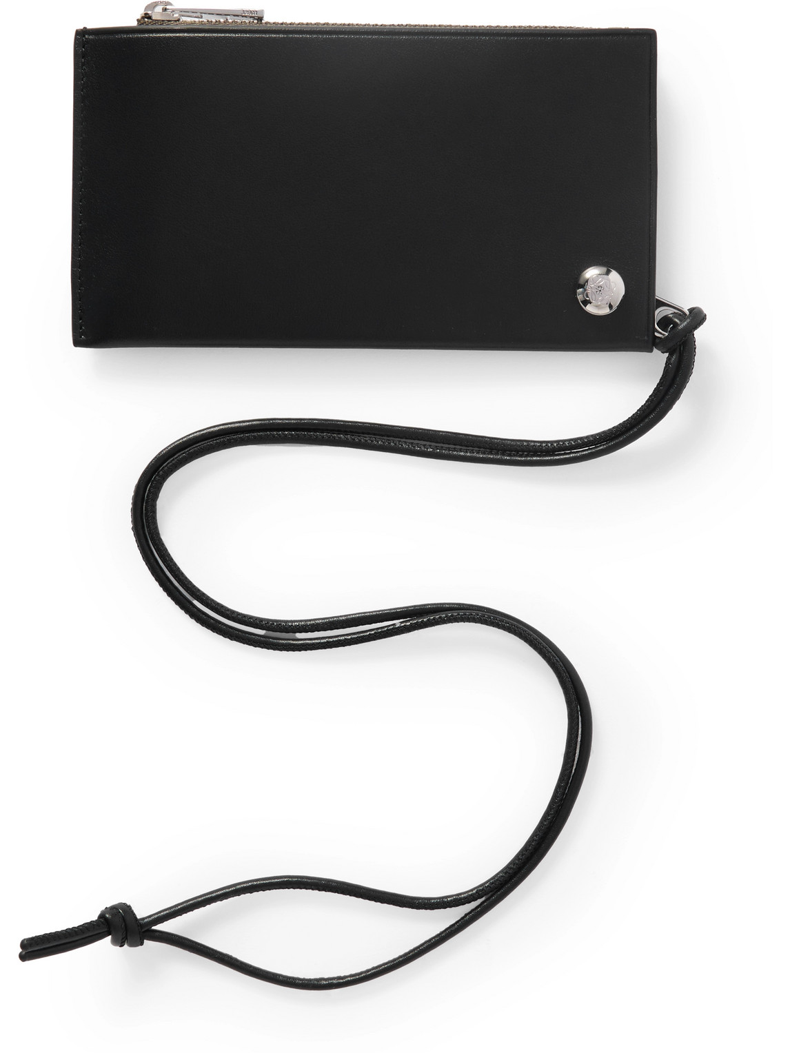 Loewe Pebble Slider Leather Cardholder In Black