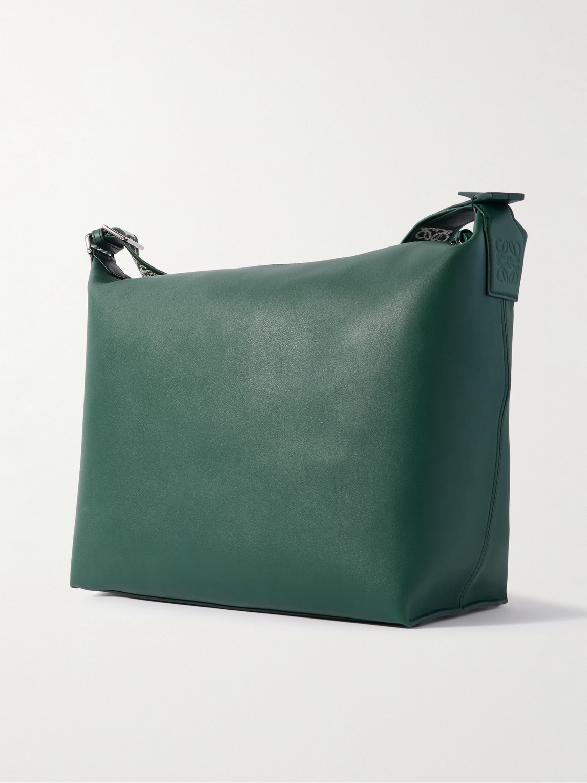 Loewe Cubi Leather Messenger Bag In Green