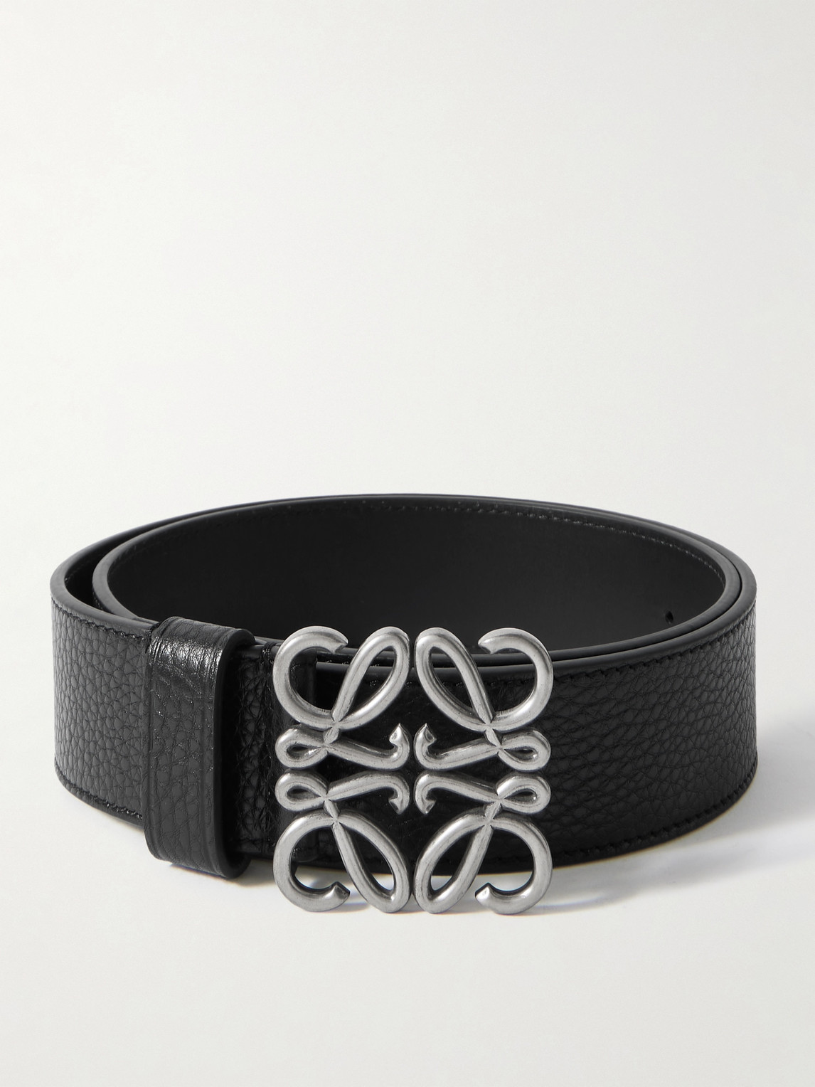 Loewe Anagram 4cm Leather Belt In Black