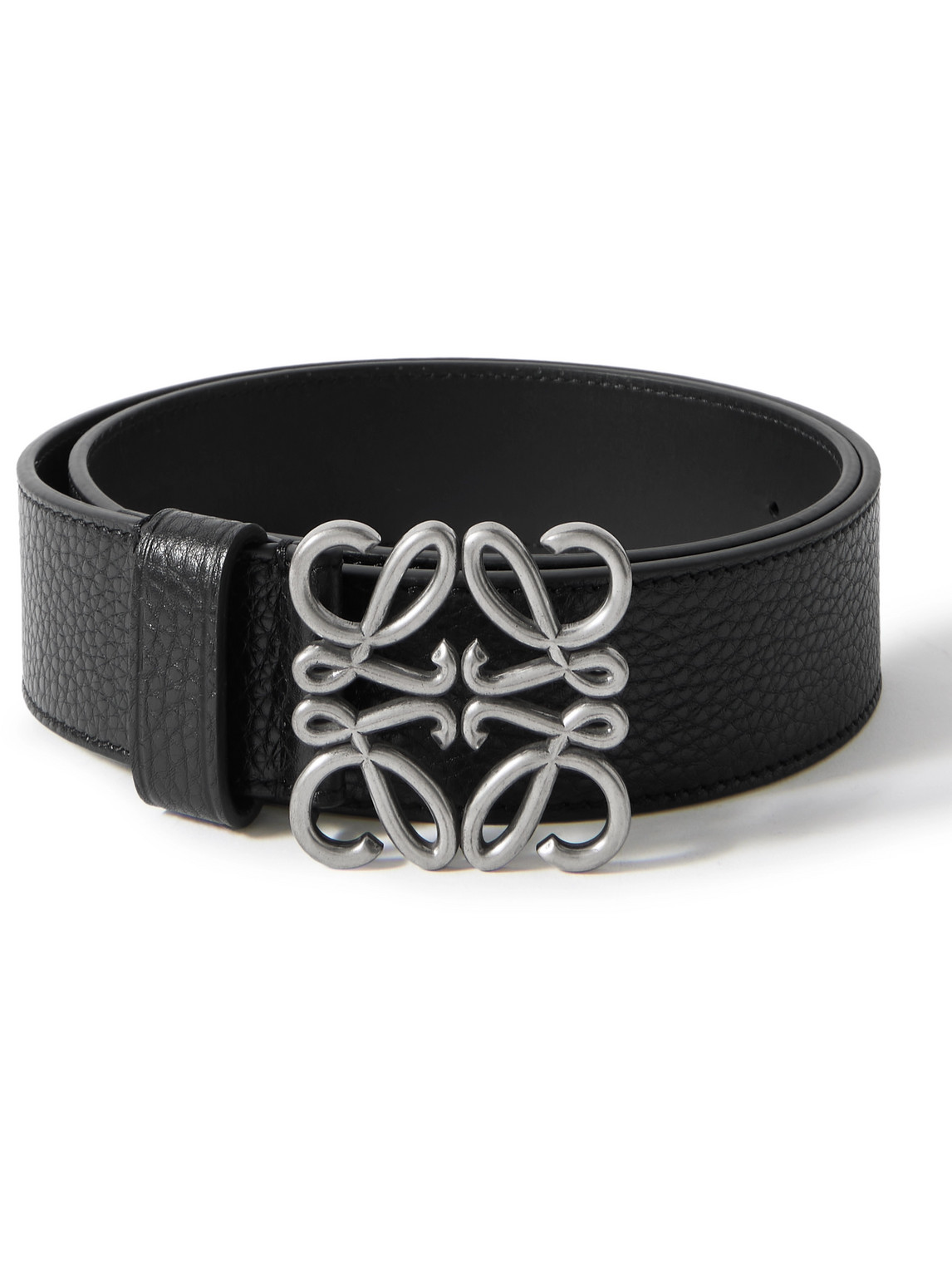 Loewe Anagram 4cm Leather Belt In Black