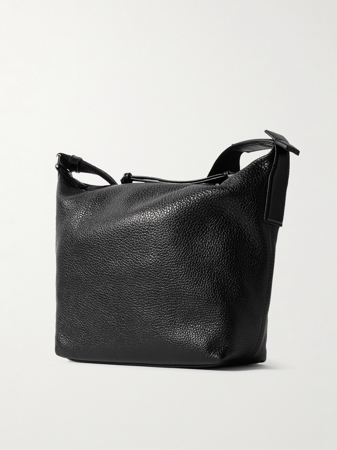 Loewe Cubi Small Full-grain Leather Messenger Bag In Black
