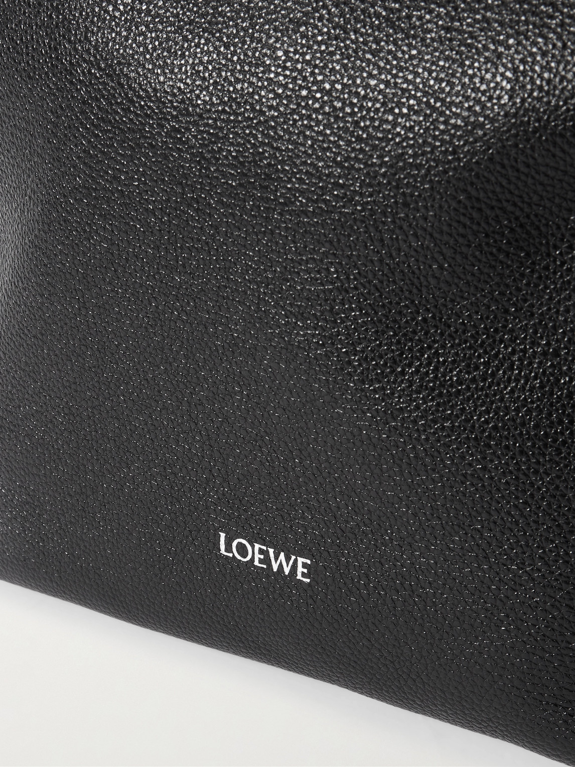 Loewe Cubi Small Full-grain Leather Messenger Bag In Black