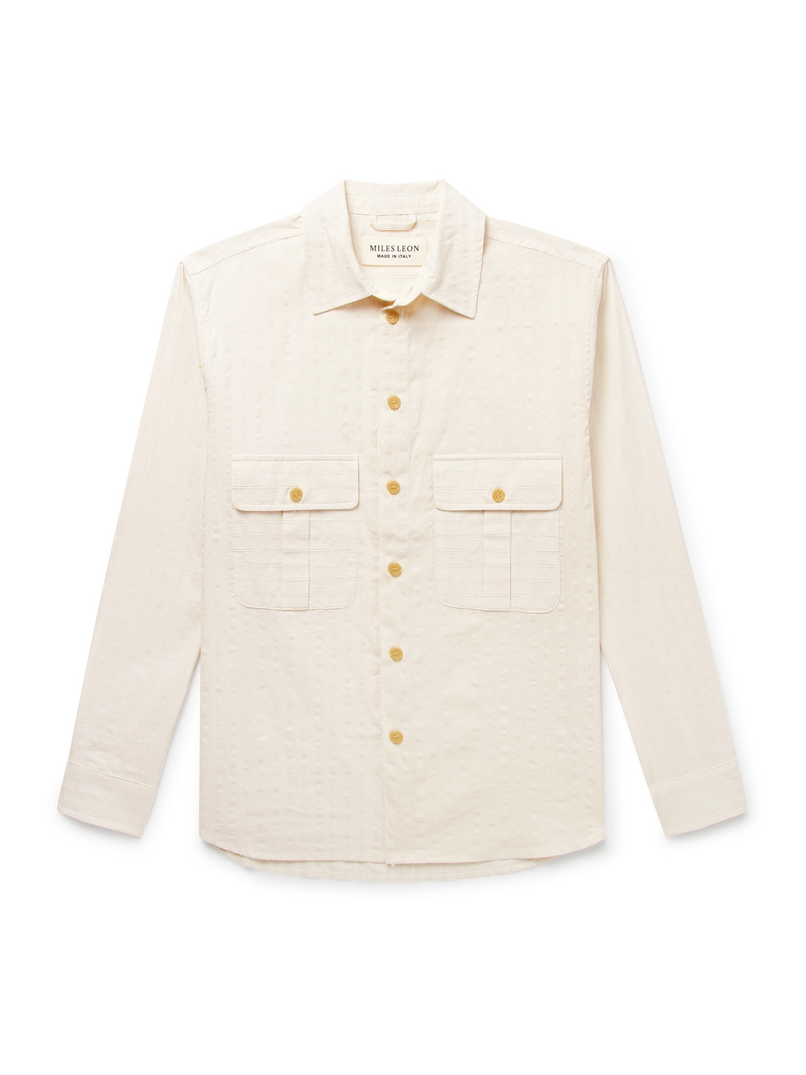 Field Striped Tumbled Cotton and Linen-Blend Shirt