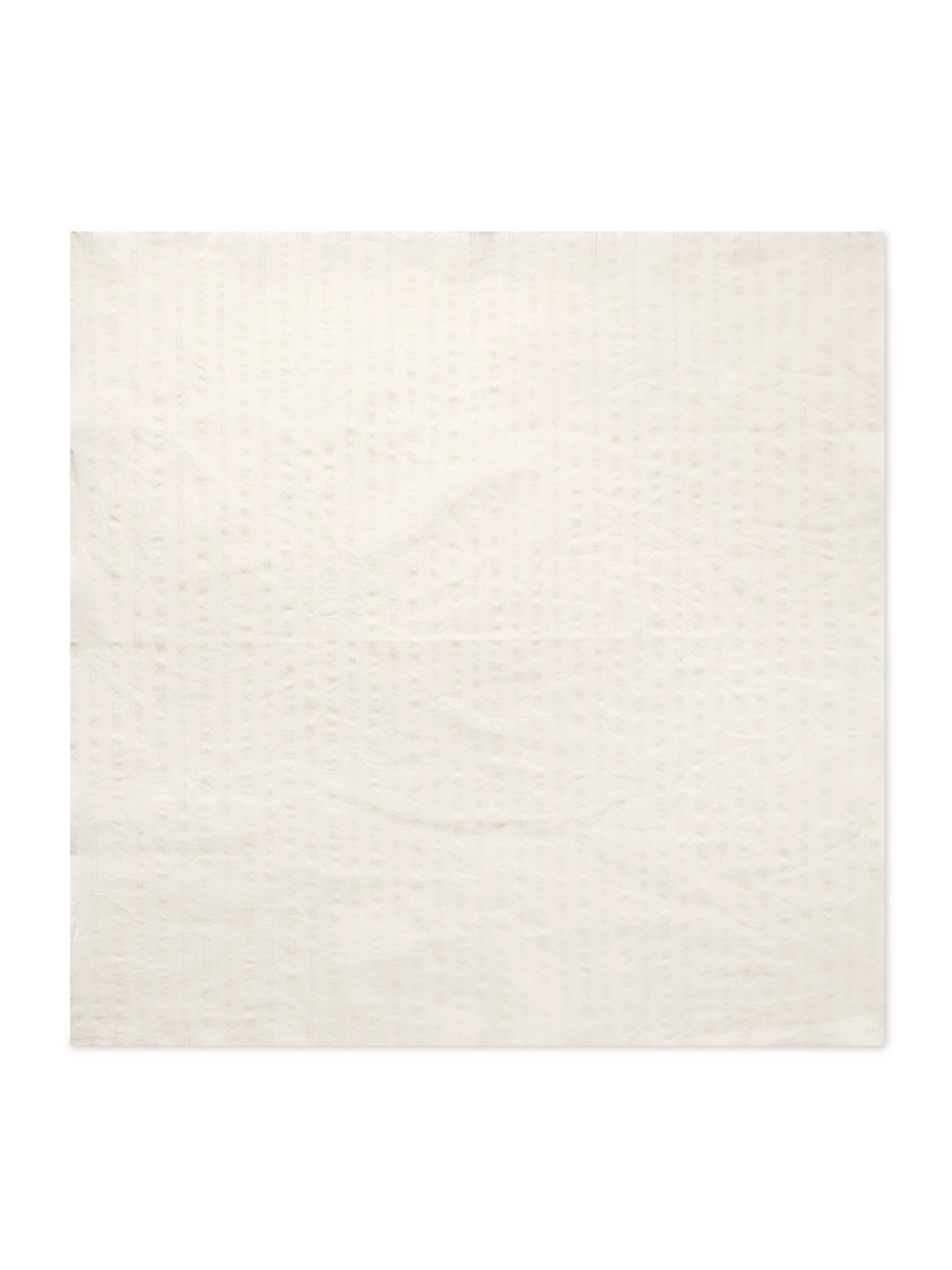 Brazee Striped Tumbled Cotton and Linen-Blend Bandana