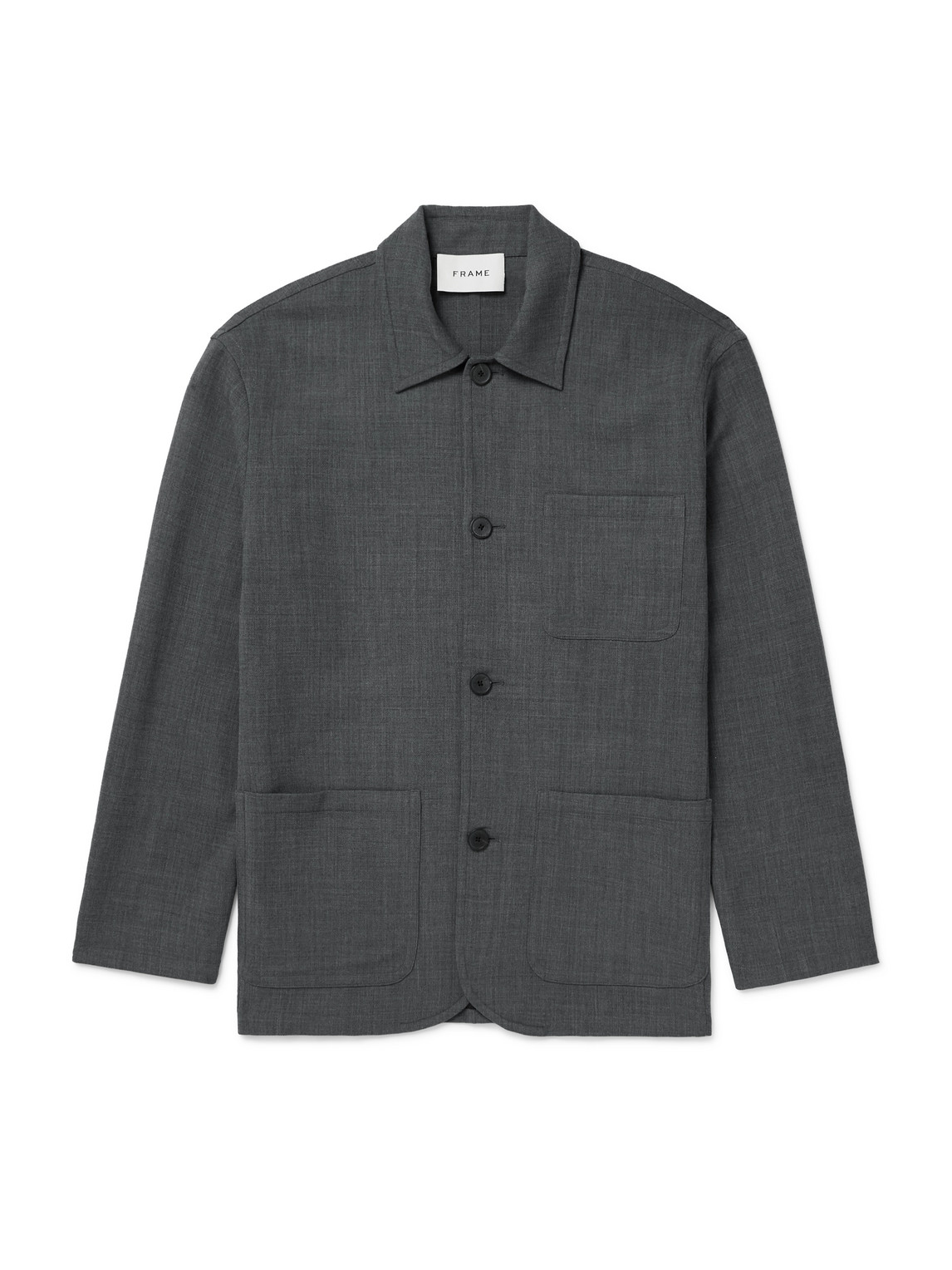 Frame Wool Chore Jacket In Gray