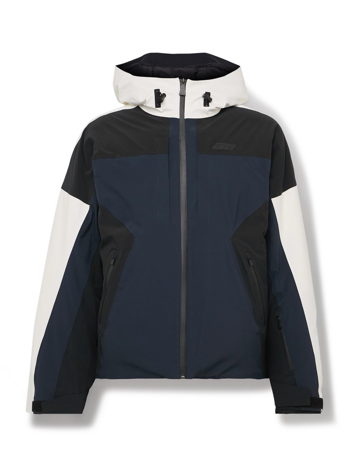 Extreme Colour-Block Hooded Down Ski Jacket