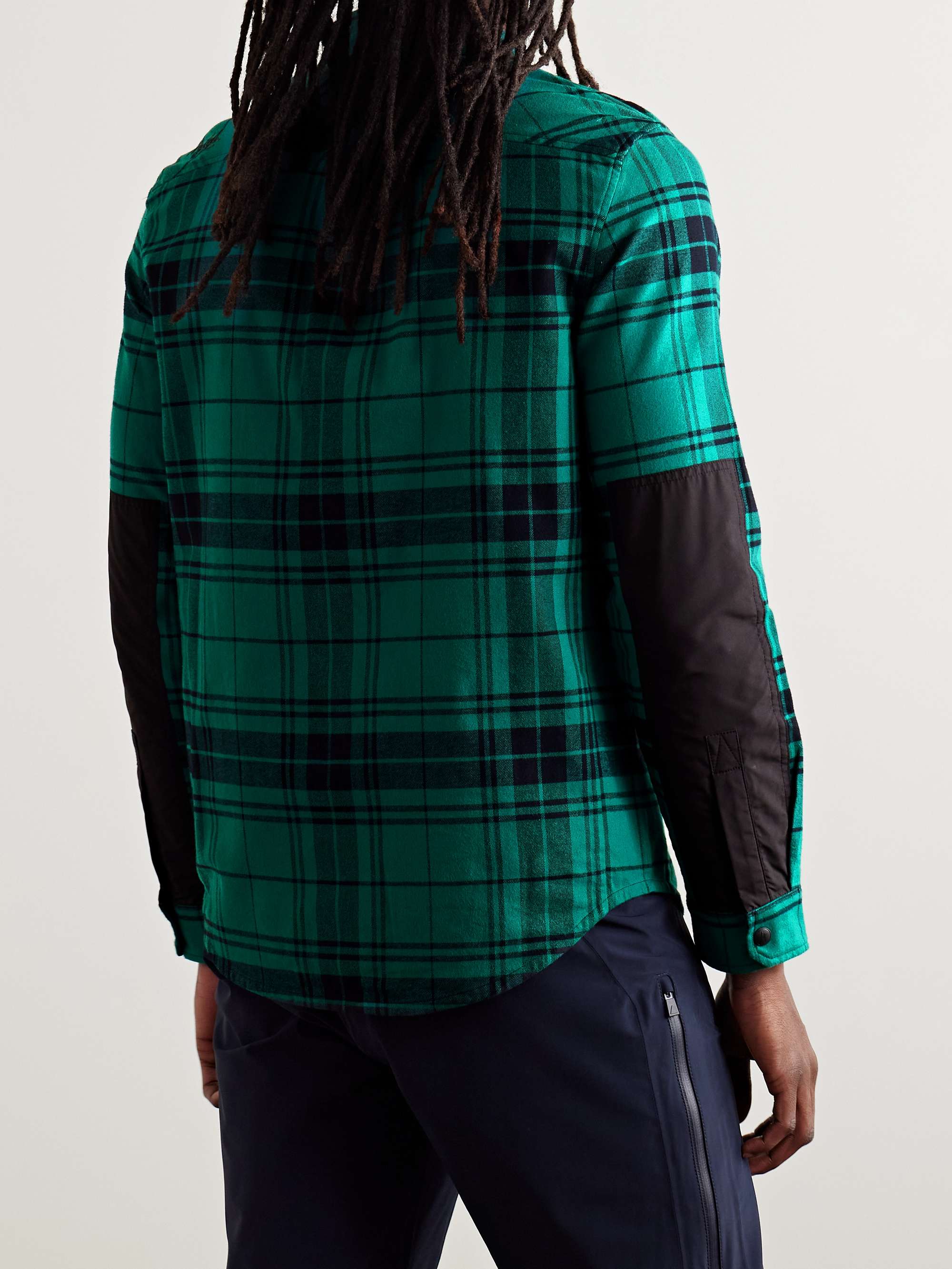 AZTECH MOUNTAIN Loge Peak Shell-Panelled Checked Brushed-Cotton Ski Overshirt