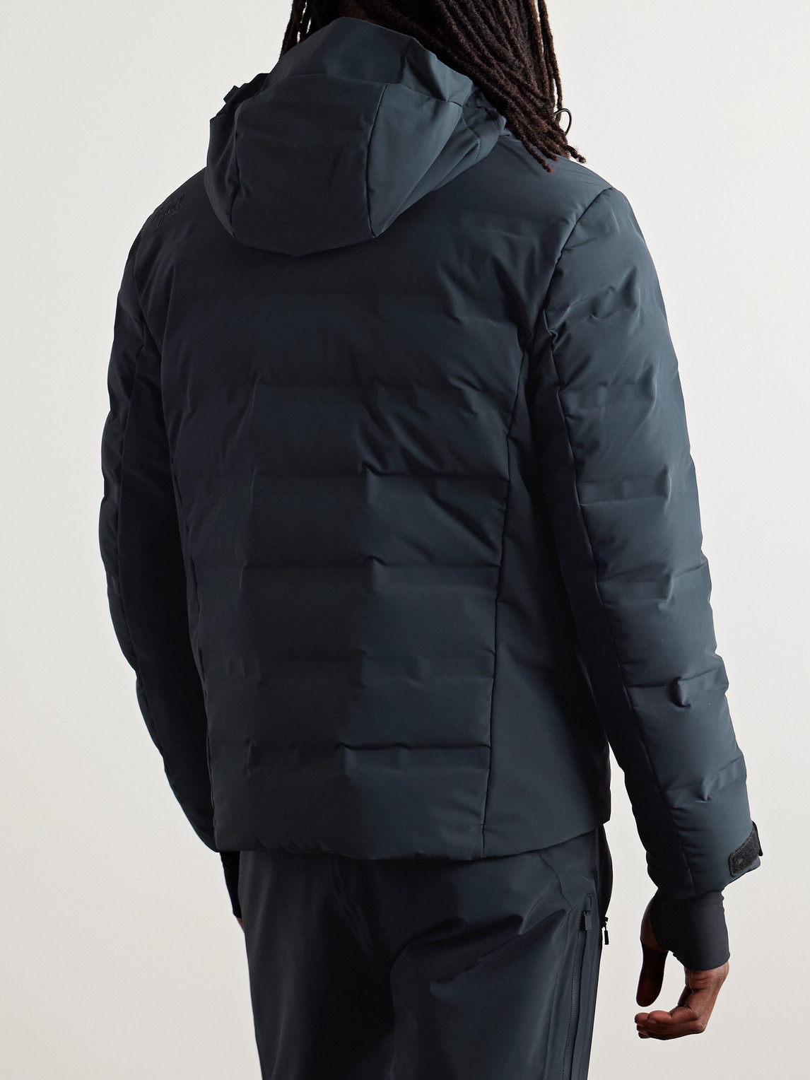  Aztech Mountain - Nuke Suit Quilted Hooded Down Ski Jacket - Men - Blue - S 