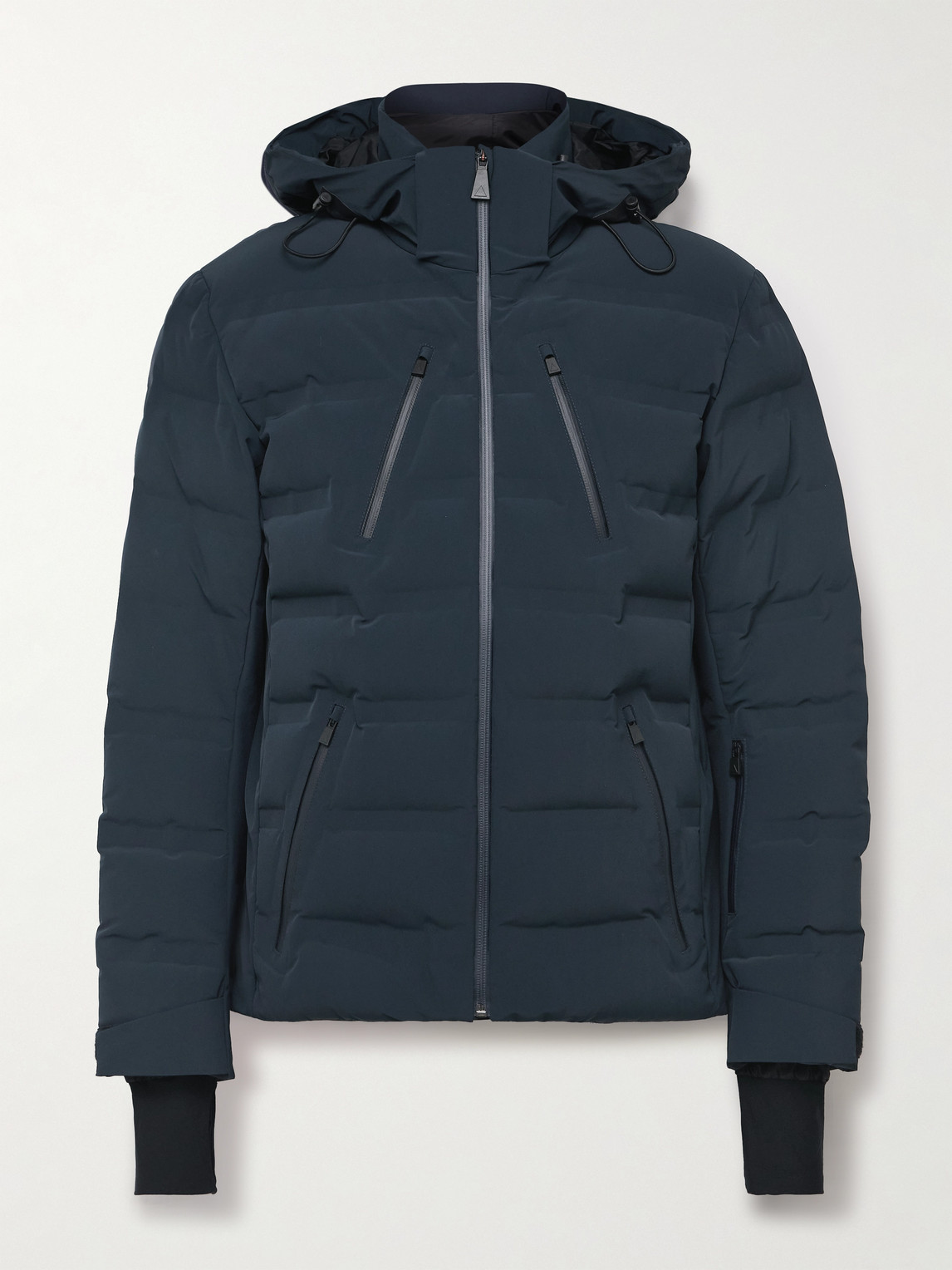 Aztech Mountain Nuke Suit Quilted Hooded Down Ski Jacket In Blue