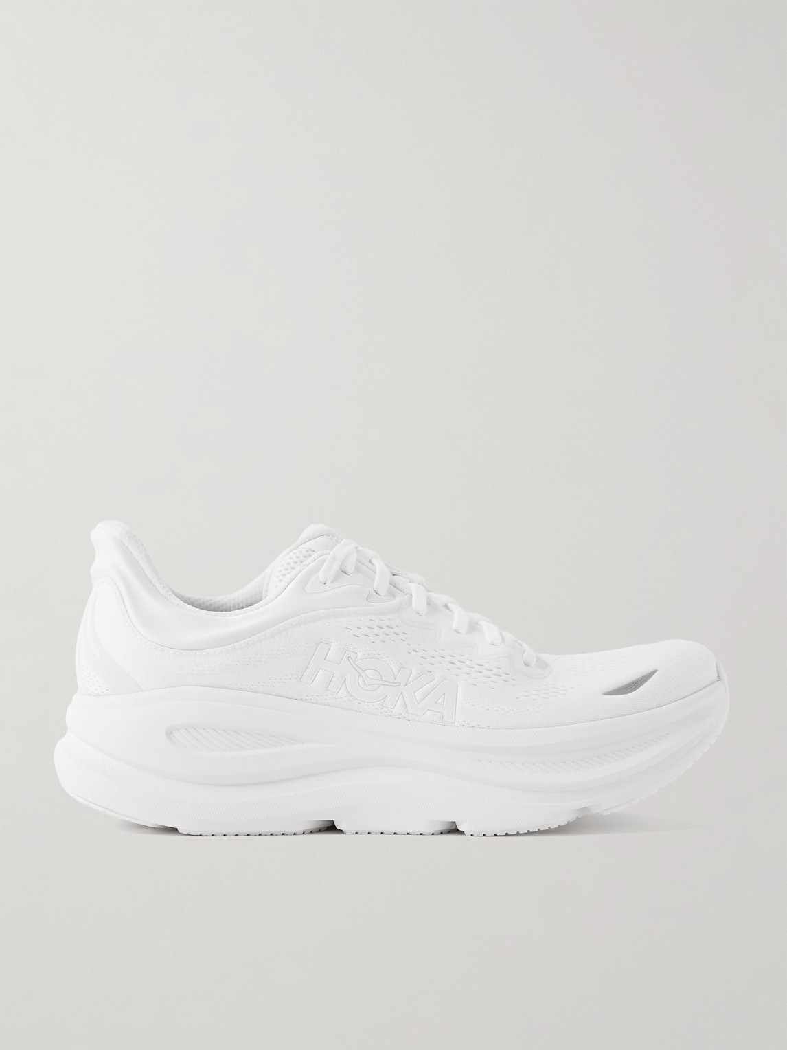 Hoka M Bondi 9 Man Sneakers White Size 9 Textile Fibers In White