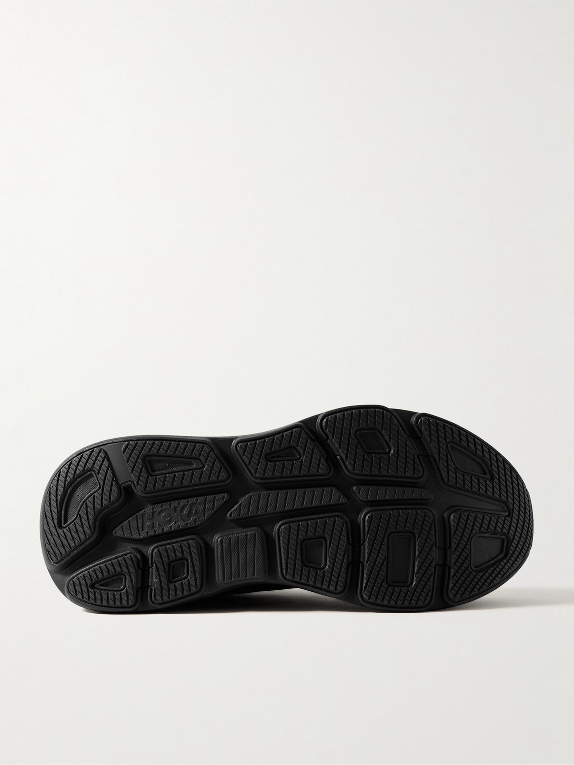 Hoka Bondi 9 Black Low Top Sneakers With Maxi Logo Lettering On The Side In Tech Fabric Unisex In Black