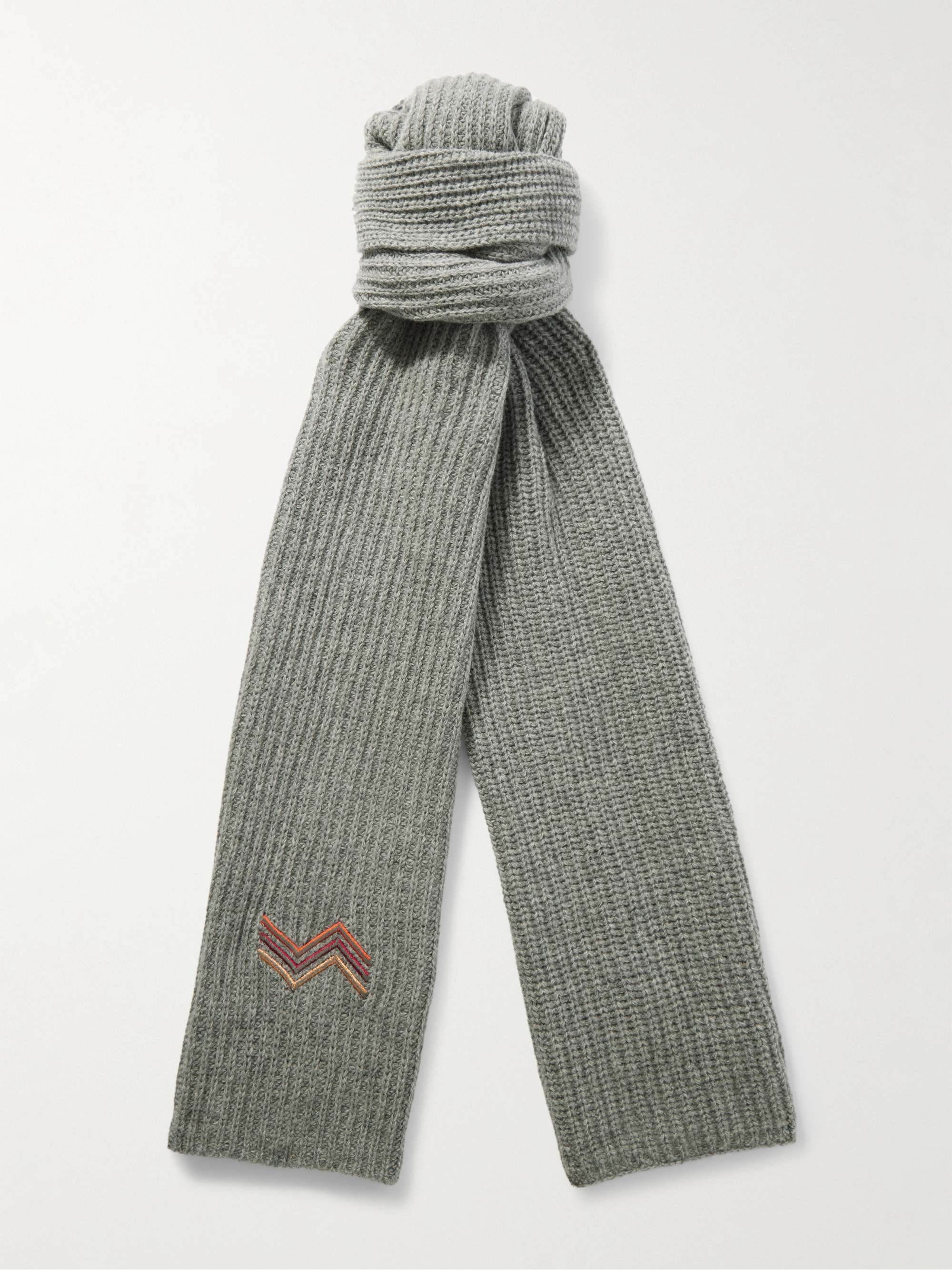 LOEWE Logo-Appliquéd Fringed Mohair-Blend Scarf for Men | MR LOEWE Logo-Appliquéd Fringed Mohair-Blend Scarf for Men | MR