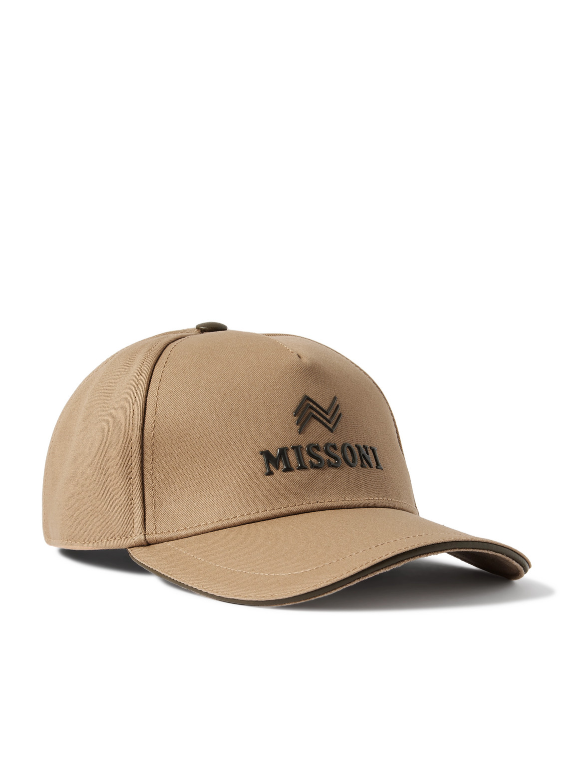 Missoni Logo-appliquéd Cotton-blend Twill Baseball Cap In Brown